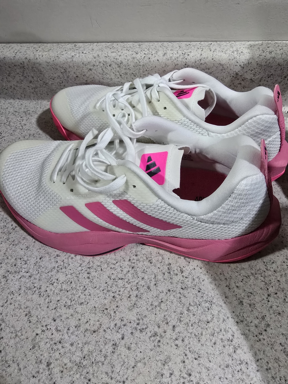 Adidas Women’s White & Pink Lightweight Running Shoes